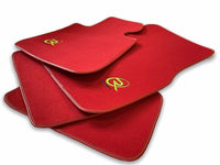 Red Floor Mats For BMW 3 Series E30 2-doors Coupe ROVBUT Brand Tailored Set Perfect Fit Green SNIP Collection - AutoWin