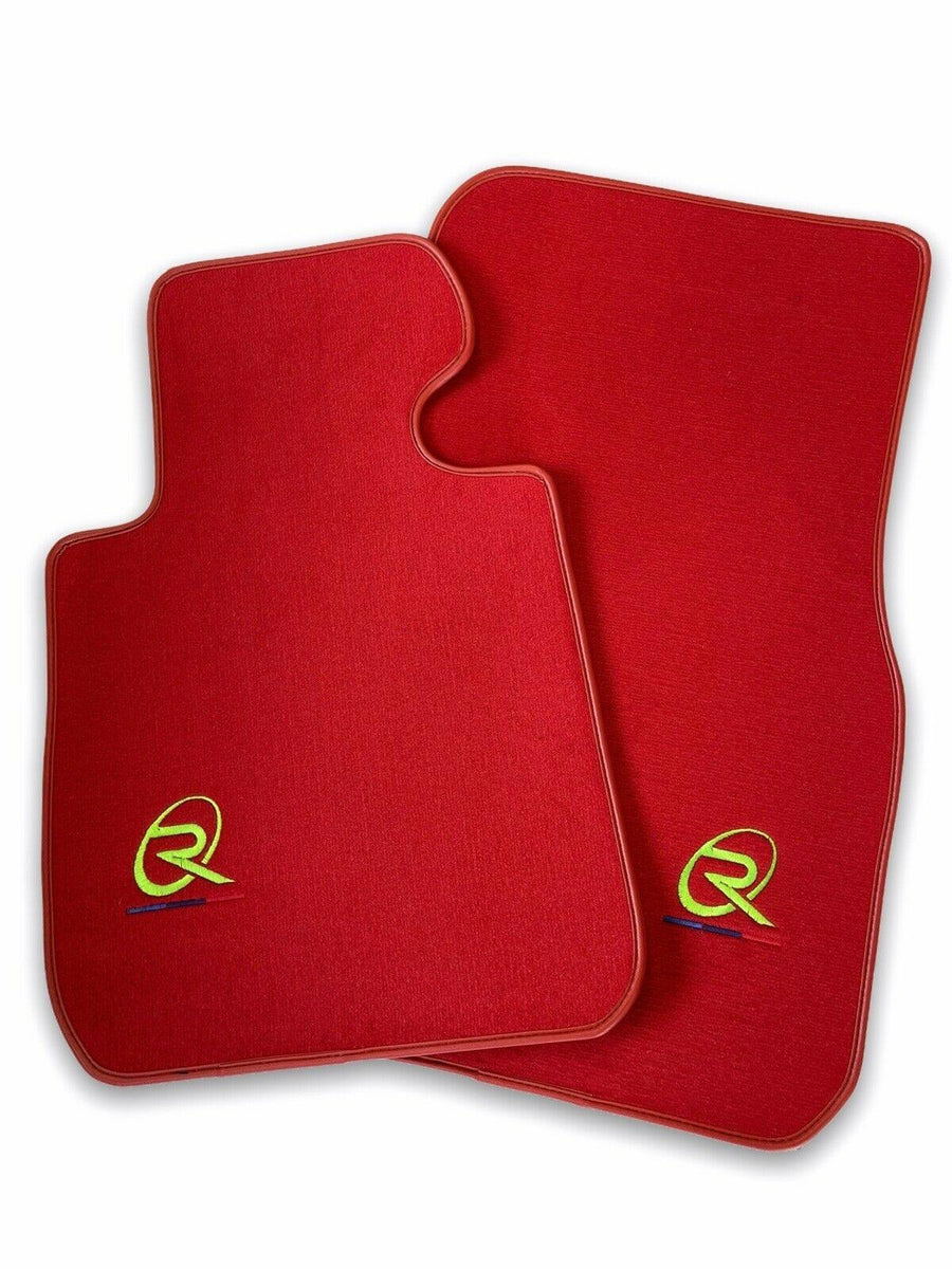 Red Floor Mats For BMW M4 G83 Convertible ROVBUT Brand Tailored Set Perfect Fit Green SNIP Collection - AutoWin