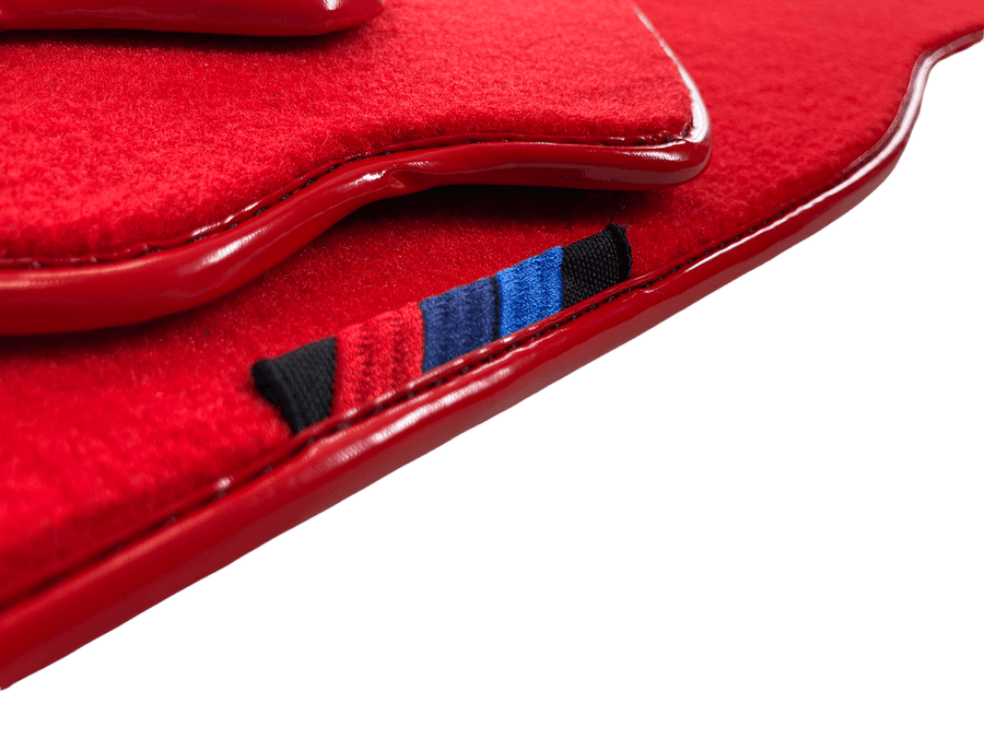 Red Floor Mats For BMW M4 Series F82 With M Package AutoWin Brand - AutoWin