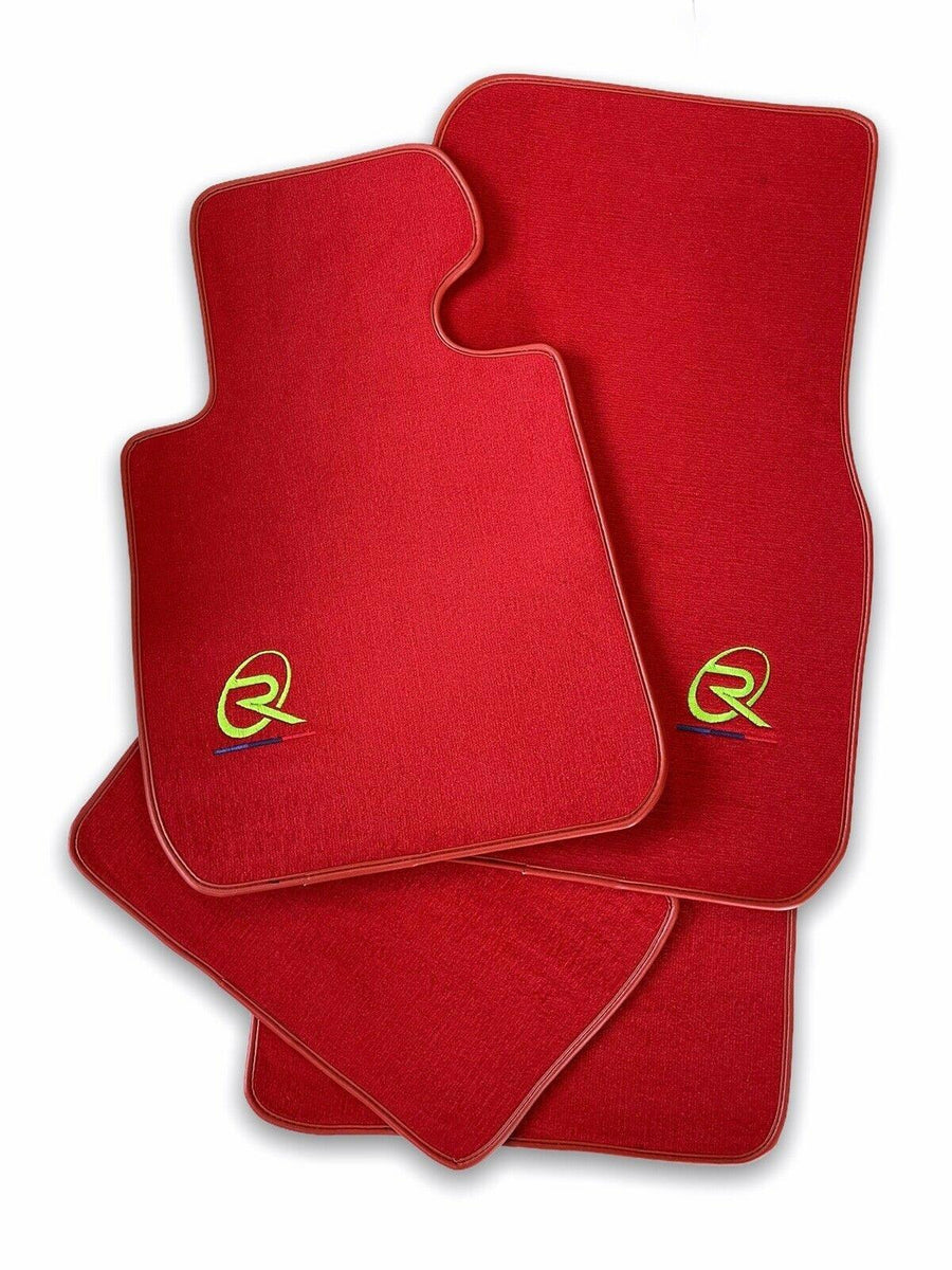 Red Floor Mats For BMW M6 E64 Convertible ROVBUT Brand Tailored Set Perfect Fit Green SNIP Collection - AutoWin