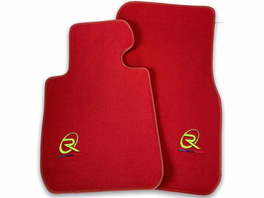 Red Floor Mats For BMW M6 E64 Convertible ROVBUT Brand Tailored Set Perfect Fit Green SNIP Collection - AutoWin