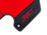 Red Floor Mats For Ferrari 360 Modena 1999-2005 With Alcantara Leather - AutoWin