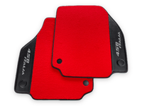 Red Floor Mats For Ferrari 458 Italia 2009-2015 With Carbon Fiber Leather - AutoWin