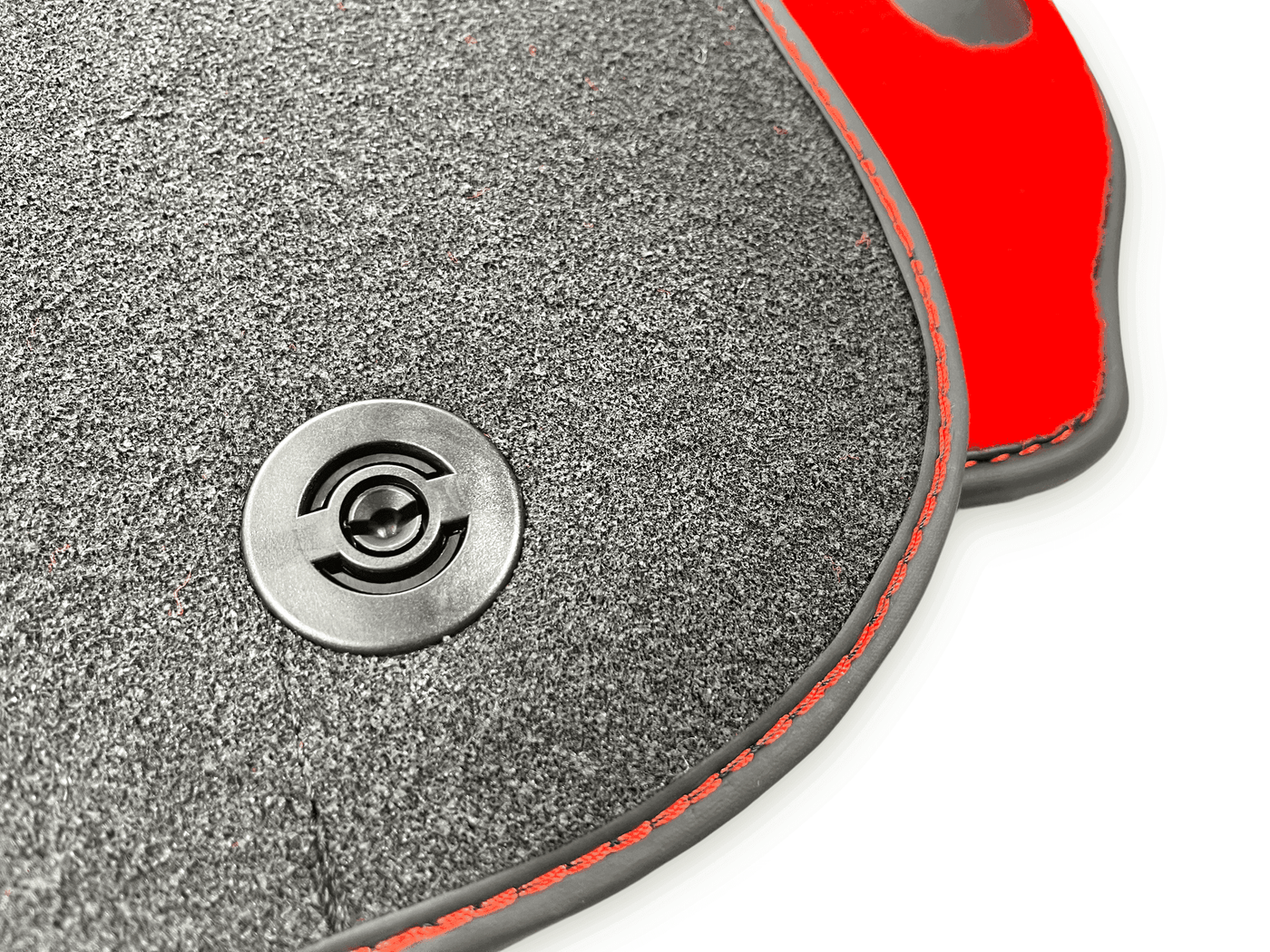 Red Floor Mats For Ferrari 812 Superfast With Carbon Fiber Leather - AutoWin