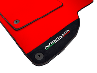 Red Floor Mats for Lamborghini Aventador With Alcantara Leather - AutoWin