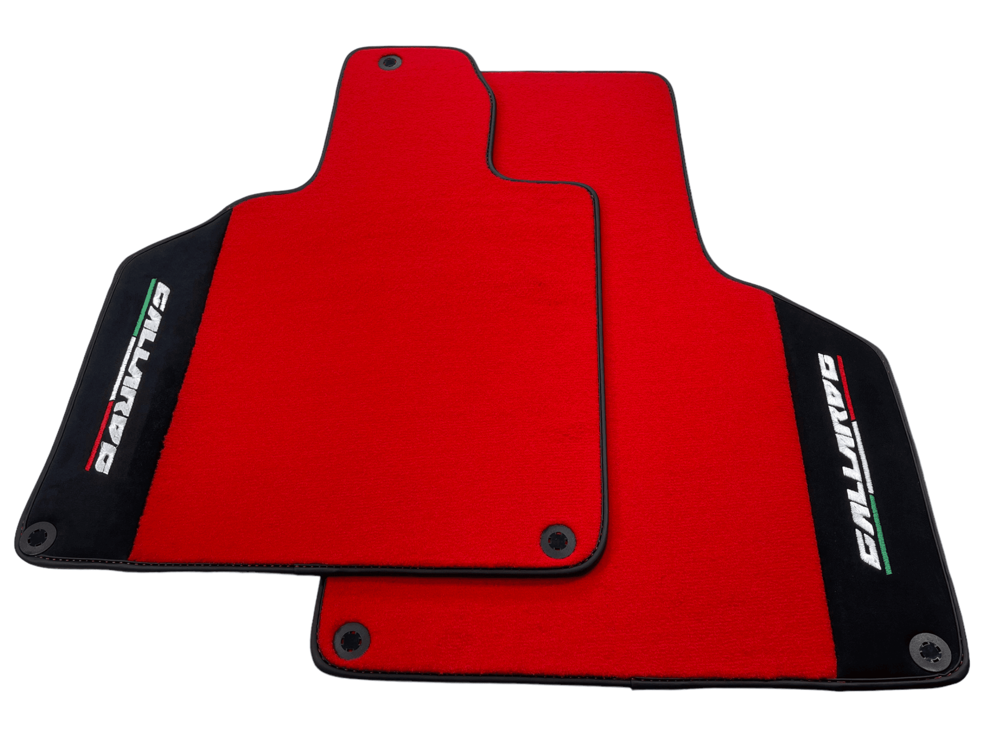 Red Floor Mats for Lamborghini Gallardo With Alcantara Leather - AutoWin