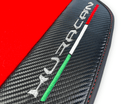 Red Floor Mats for Lamborghini Huracan With Carbon Fiber Leather - AutoWin