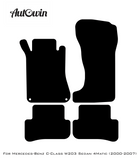 Red Floor Mats For Mercedes Benz C-Class W203 Sedan 4Matic (2000-2007) | Limited Edition - AutoWin