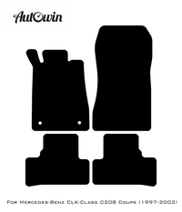 Red Floor Mats For Mercedes Benz CLK-Class C208 Coupe (1997-2002) | Limited Edition - AutoWin