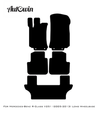 Red Floor Mats For Mercedes Benz R-Class V251 (2005-2013) Long Wheelbase | Limited Edition - AutoWin