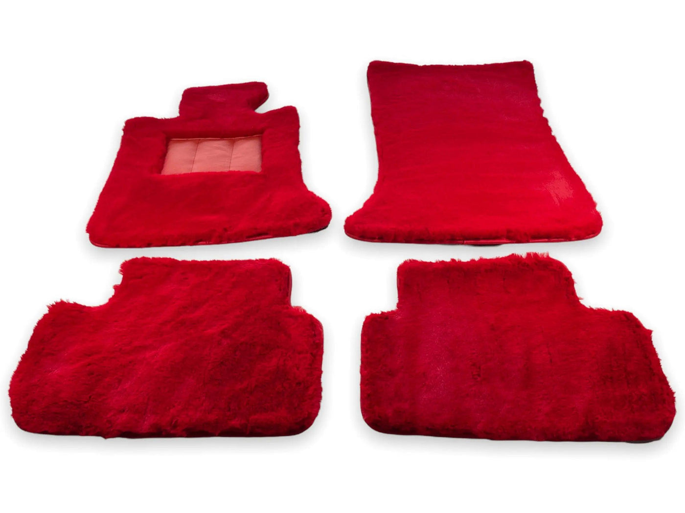 Red Sheepskin Floor Mats For Bentley Mulsanne (2010-2020) Er56 Design Brand - AutoWin