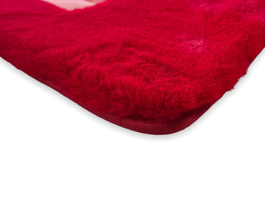 Red Sheepskin Floor Mats For Bentley Mulsanne (2010-2020) Er56 Design Brand - AutoWin