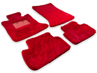 Red Sheepskin Floor Mats For Rolls Royce Dawn Rr6 2016-2023 Er56 Design Brand - AutoWin
