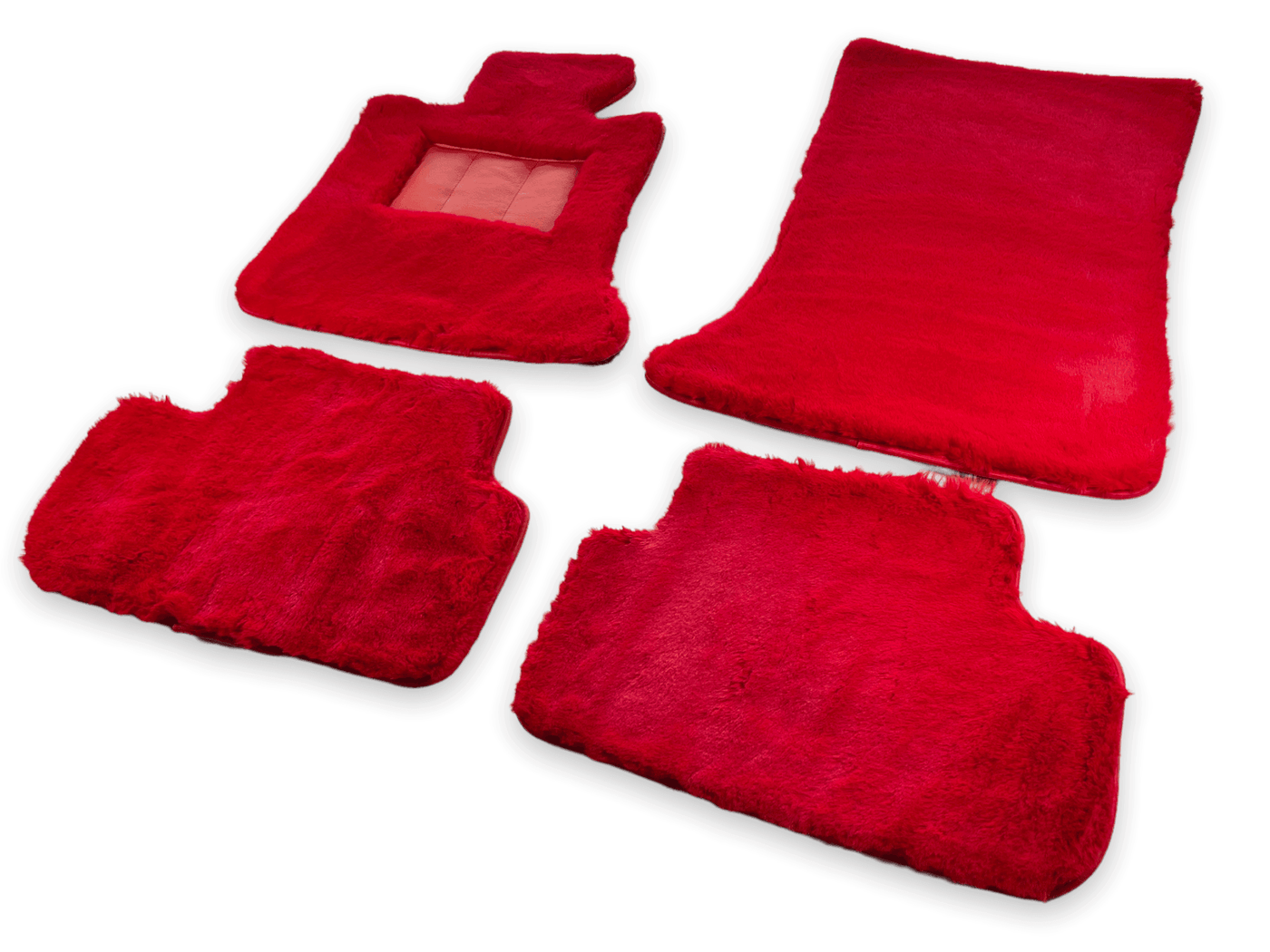 Red Sheepskin Floor Mats For Rolls Royce Phantom Drophead Coupe 2007–2016 Er56 Design Brand - AutoWin