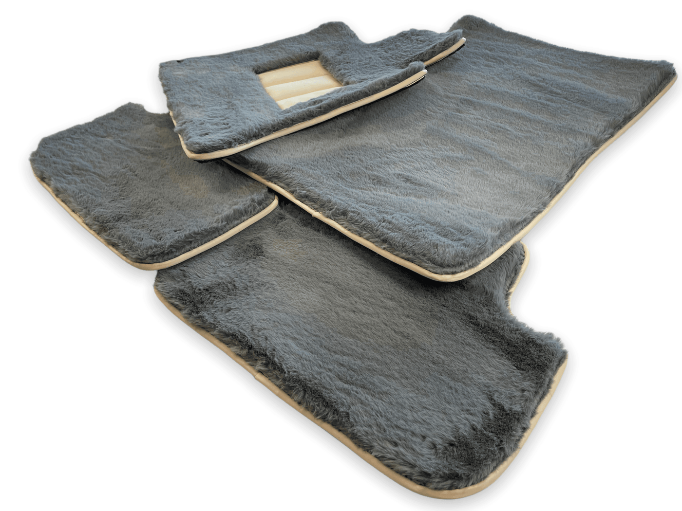 Sheepskin Floor Mats For Rolls Royce Dawn Rr6 2016-2023 Er56 Design Brand - AutoWin