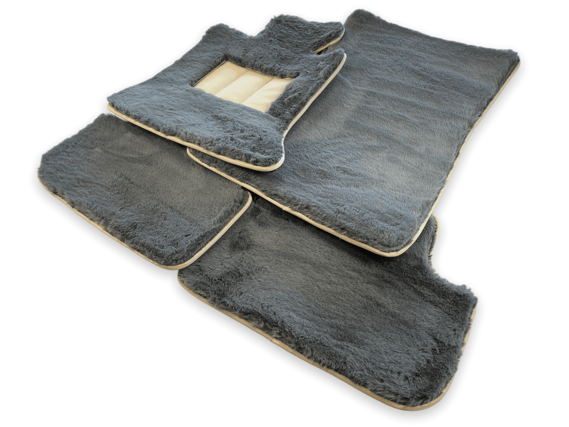 Sheepskin Floor Mats For Rolls Royce Ghost Series II (2021-2024) ER56 Design Brand - AutoWin
