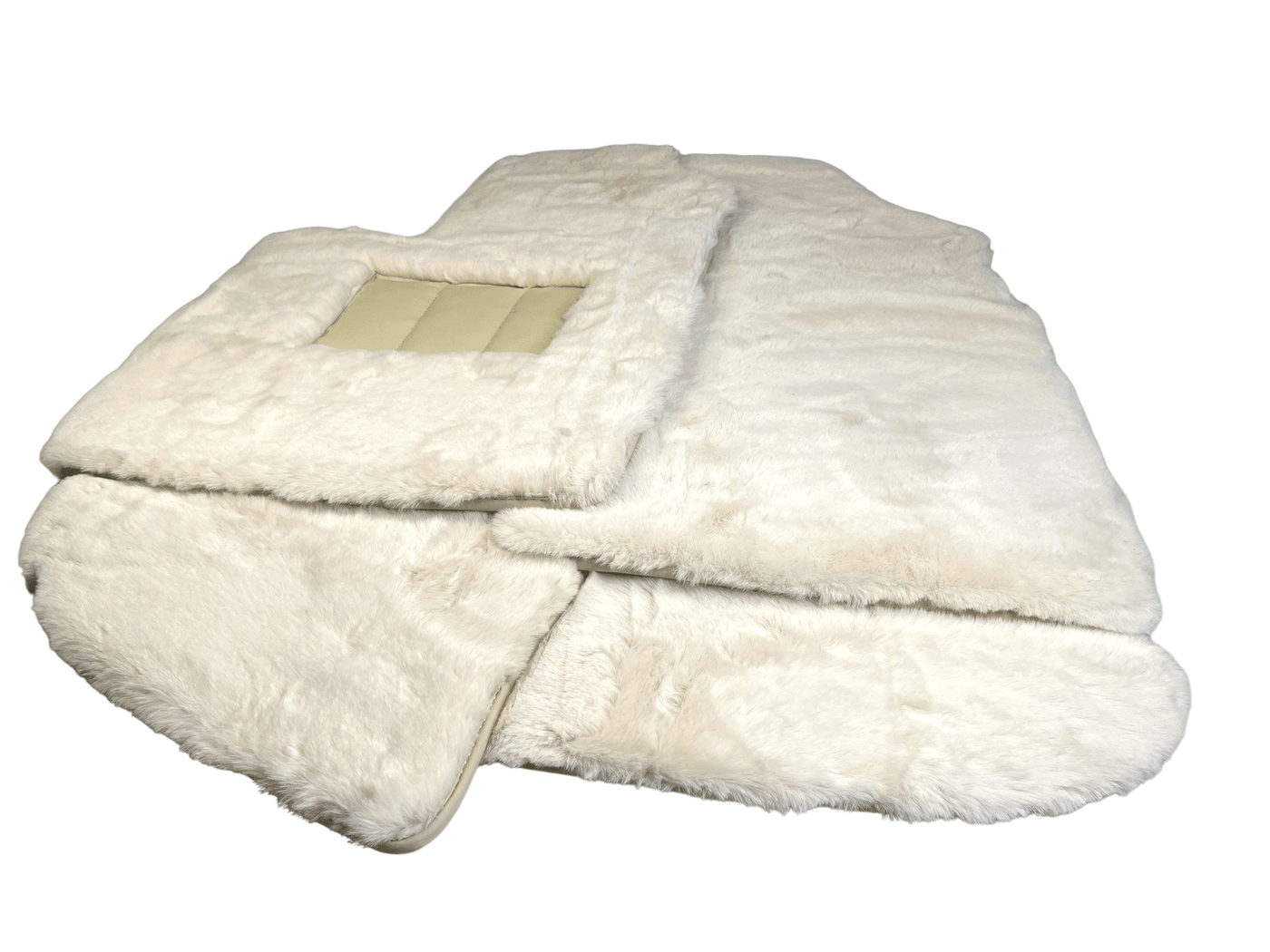 White Sheepskin Floor Mats For Bentley Continental GT (2003–2011) Er56 Design - AutoWin