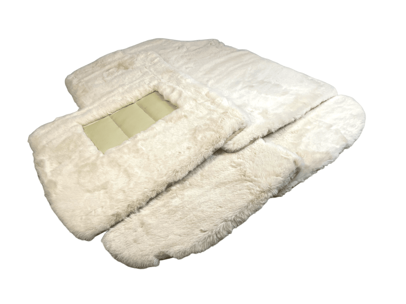 White Sheepskin Floor Mats For Bentley Continental GT (2003–2011) Er56 Design - AutoWin