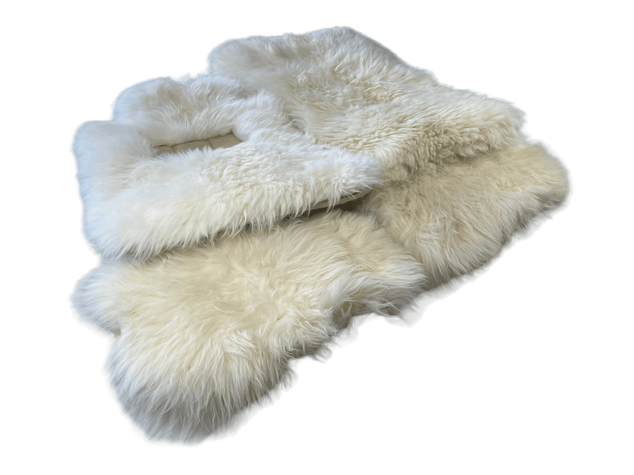 White Sheepskin Floor Mats For Rolls Royce Dawn Rr6 2016-2023 Er56 Design Brand - AutoWin